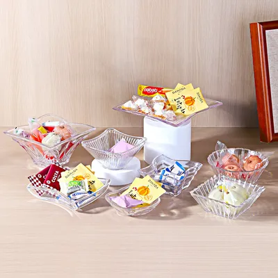 Plastic Snack Plate - Easy Clean PS/PC for Dessert & Cookie Storage