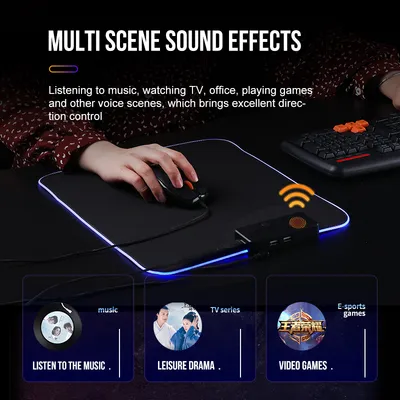 Best Selling Luminous Mouse Pad Rubber Mouse Pad Game Pad Keyboard Mouse Label Pad