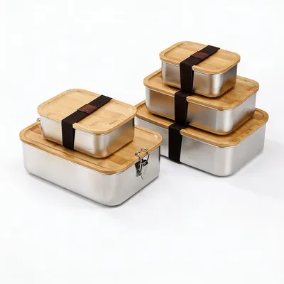 Eco Friendly Stainless Steel Packing Storage Lunch Box Reusable Sustainable Food Container
