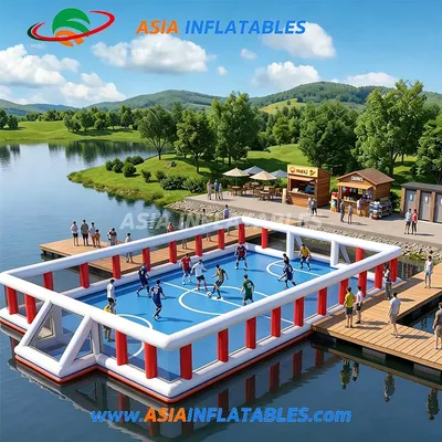 Giant Water Floating Inflatable Soccer Football Field for Commercial