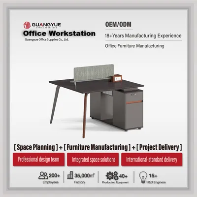 Modern Modular Office Workstation with Fingerprint Lock and Under-Desk Power Outlet