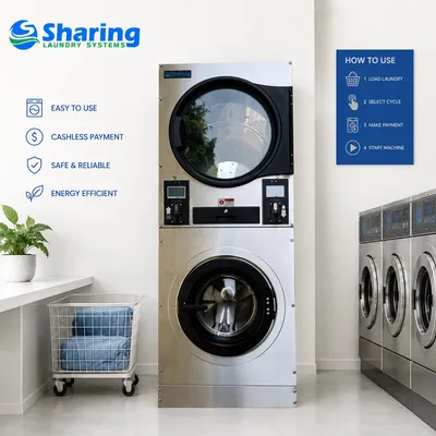 Professional Laundry Stacked Washer Dryer Manufacturer in China