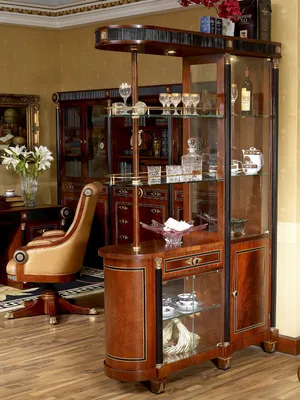 Spanish Classical Luxury Solid Wood Partition Shelf