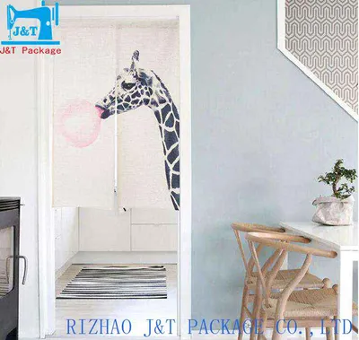 Wholesale Cotton Linen Colorful Embroidery Door Curtain /Window Curtain