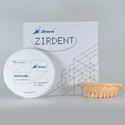 Zirdent 3D PRO Ml 800-1200MPa Strength Zirconia Disc for Dental CAD/Cam System