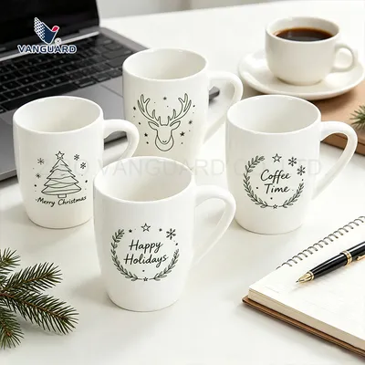 Professional Ceramic Mug Supplier Christmas Festival Coffee Gift Cup Custom Drinking Coffee Mug