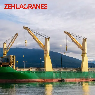 Remote Operated Ship Deck Crane 1 Ton 2 Ton 5 Ton Small Marine Deck Crane for Fishing Boat