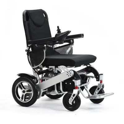 Remote Control Lightweight CE Power Wheelchair Height Adjustment Armrest Aluminum Alloy Automatic Electric Folding Wheelchair