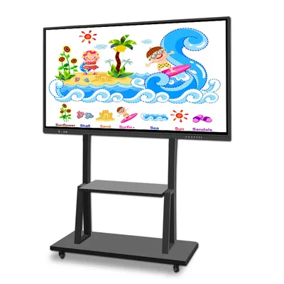 100 Inch UHD 4K 20 Points Touch Screen LED Panel Smart Whiteboard Interactive Board for Classroom