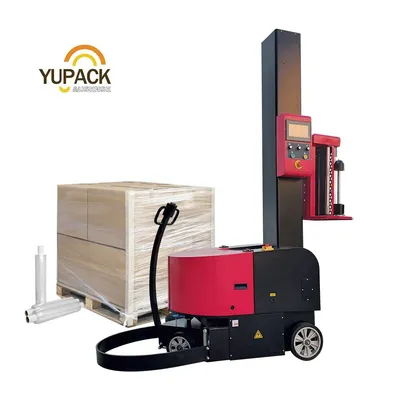 Battery Powered Self Propelled Mobile Robotic Pallet Stretch Wrap Robot Wrapper