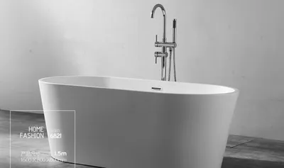 White Color Acrylic Freestanding Bathtub for Shower