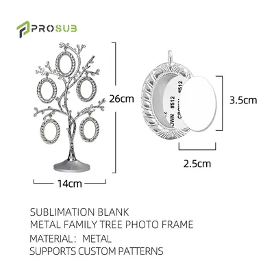 Prosub Sublimated Photo Frame Welcome Pine Tree Sublimation Printing Family Photo Frame