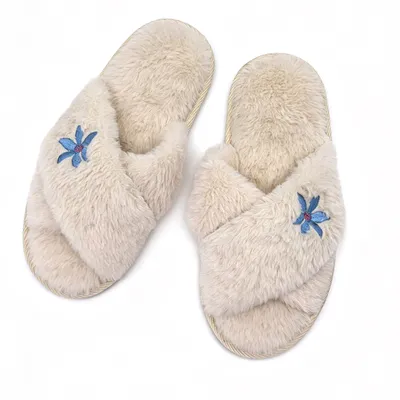 Stylish Plush Slippers Model No LC002 - Ideal for Indoor Use