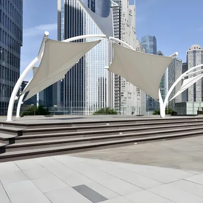 Soccer Stadium Bleacher Roof Membrane Structure Landscape Shelter Big Project