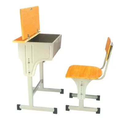 Top-Open Structure Wooden Single School Furniture