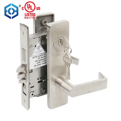 Stainless Steel Solid Handle American Style UL Approval Heavy Duty Mortise Lock
