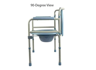 New Customized Ergonomic Travel Commode Chair with Adjustable Steel Design