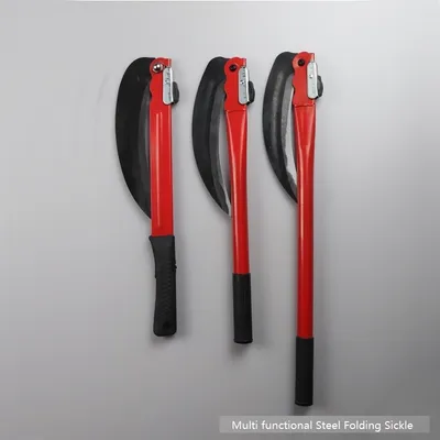 Outdoor Grass Weeding Knife All Steel Harvesting Sickle Garden Farming Tool Portable Agricultural Corn Wheat Cutting Scythes Folding Sickle