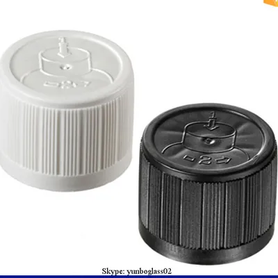 18mm Black Screw Top CRC Child Resistant Essential Oil Cap