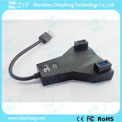 Stealth Fighter Design 4 Port USB 3.0 Hub (ZYF4128)