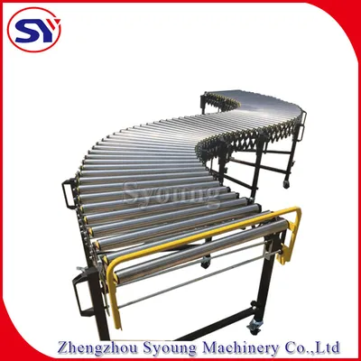 Gravity Flexible Roller Conveyor Telescopic for Loading Unloading Carton