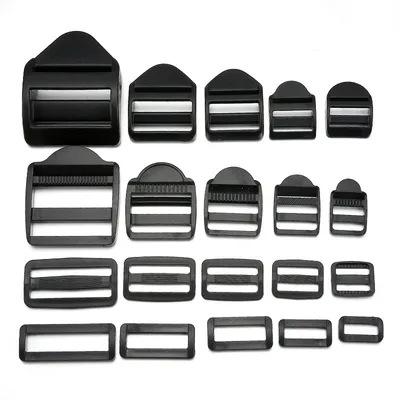 Plastic 4-Slot D-Ring Adjustable Buckle for Backpack Straps-Custom Color, Wholesale
