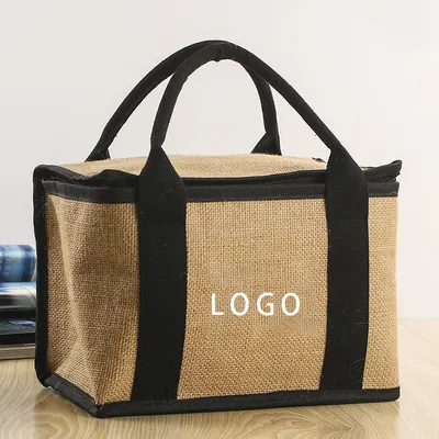 New Square Portable Linen Aluminum Foil Outdoor Picnic Insulation Bags