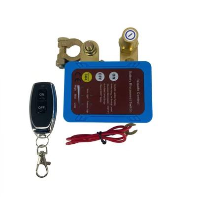 Heavy-Duty 24VDC Master Battery Disconnect Switch Emergency Cut off Power Kill Switch Easy Install Battery Isolator for Truck, Vehicle, Marine