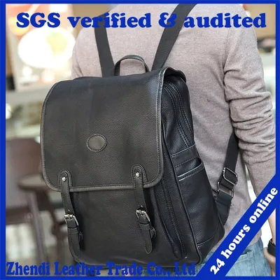 2017 Fashion Bags Men Packbag PU Fashion Backpack for Boy Use