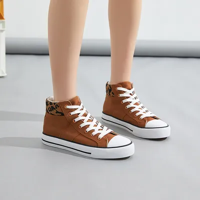 High Top Classic Canvas Women Casual Vulcanized Shoes