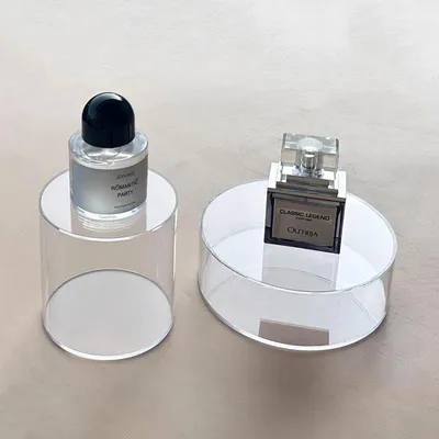 Custom Acrylic Cylindrical Perfume Cosmetic and Model Display Base Box