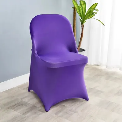 Wholesale Stretch Party Banquet Chair Slipcovers White Wedding Spandex Folding Chair Cover for Events Decoration