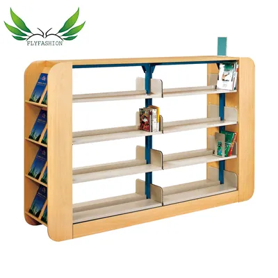 Elegant Wooden Library Bookcase for Stylish Home and Office Storage
