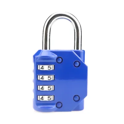 Silver 4 Digits Combination Lock Resettable Waterproof Padlock Outdoor Key Padlock with Hardened Shackle for School Gym Door Locker Gate