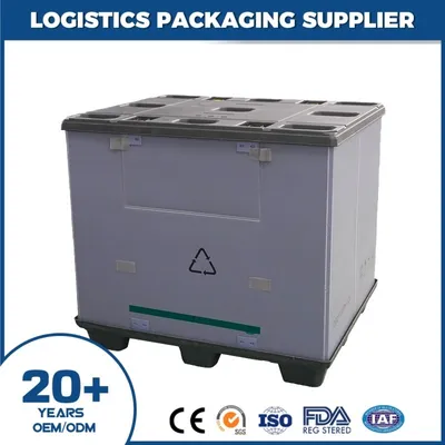 Efficient China Collapsible Plastic Pallet Container with 8 Lock Mechanism