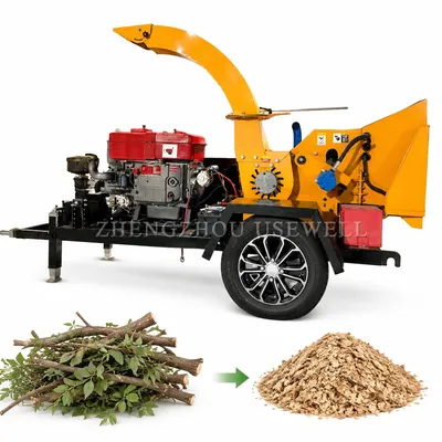 Professional Wood Chipper Machine for Large Branches and Timber Waste Crushing