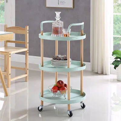 Serving Trolley and Side Table with 3 Tier and Removable Trays One Size