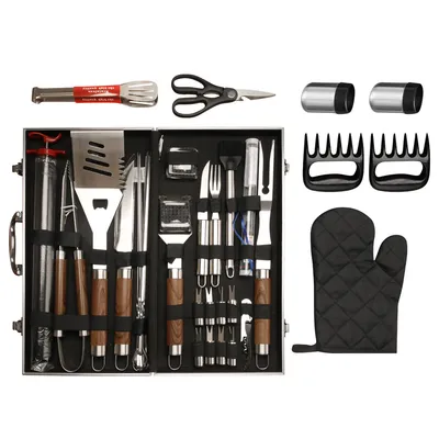 Stainless Steel BBQ Tool Set for Outdoor Grilling Knife Fork