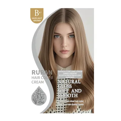 Hazelnut Brown 60ml*2 Natural Black Hair Color Cream Covers Gray Hair Dye Cream Hair Products