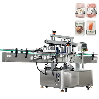 Quality First Labeling Machine for Round and Square Nut Snack Shampoo Bottle Packing Labeling by PLC Control Double Sides Labeling Machine