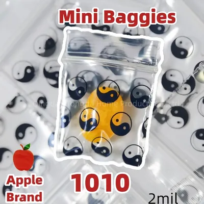 1010 1 X 1 Inch Reclosable Plastic Mini Apple Bag with Eight Trigrams Pattern