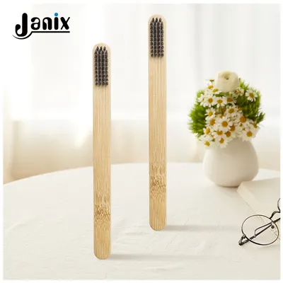 Premium Adult Bamboo Toothbrush Eco Friendly Biodegradable Soft Bristle Hotel Amenity Supply