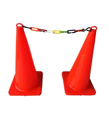 28 Inch Low Price Flexible Orange PVC Plastic Cone with White Reflective Tape