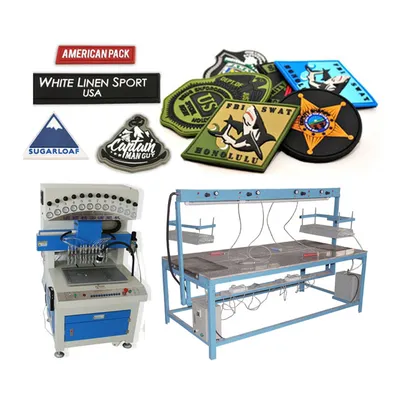 Soft Keychain Dispensing Silicone Rubber Label Logo PVC Patch Making Complete Line Machine