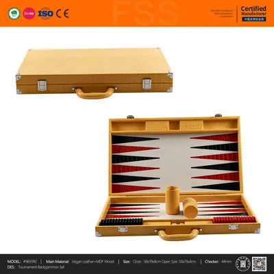 Luxury Blue Leather Backgammon Board Game Set with Durable MDF Construction Complete Perfect for Gifting - 23inch