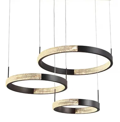 Chandelier Lighting Hanging Ring LED Ceiling Lamp Remote Control Acrylic Lamp