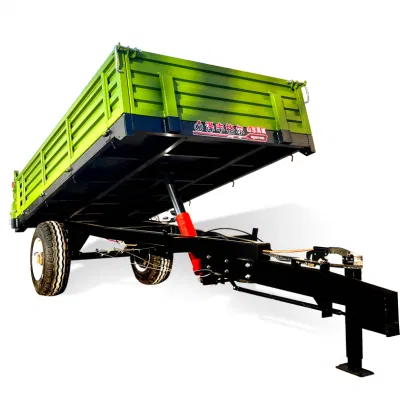 Brand New Tractor Trailed 4t European Style Trailers with Hydraulic Back Dumping