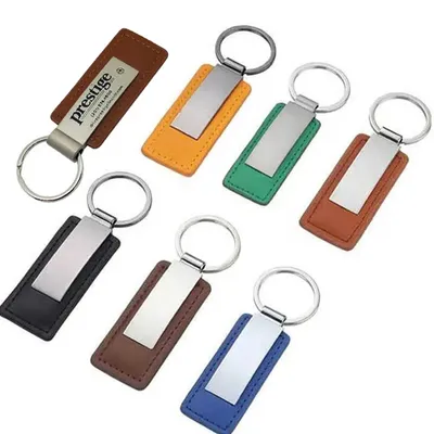 Wholesale Promotional Personalized Car Brand Laser Logo Key Chain Custom Leather Keychain