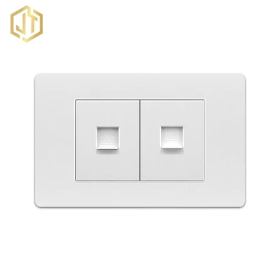 Double Computer (RJ45) Telephone (RJ11) Ports Home Office Networking Wall Socket Panel Outlets