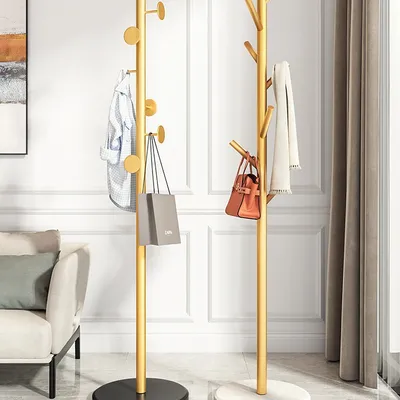 Contemporary Gold Metal Tree Branch Clothing Stand for Organizing